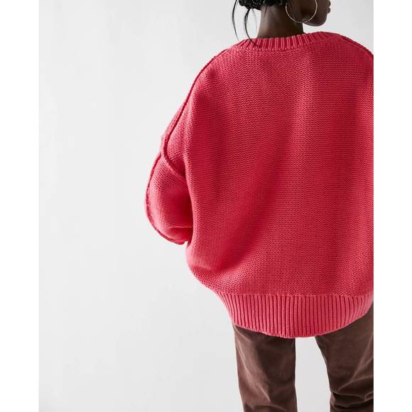 NEW FREE PEOPLE alli v neck in strawberry spritz - Picture 2 of 3